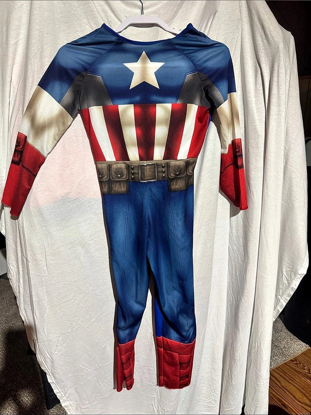 Marvel Captain America Muscle Costume Jumpsuit Boys 8-10